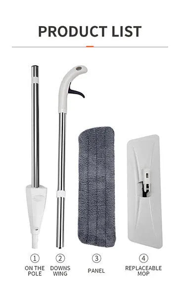 Multipurpose Wet & Dry Cleaning Mop with Refillable Water Bottle
