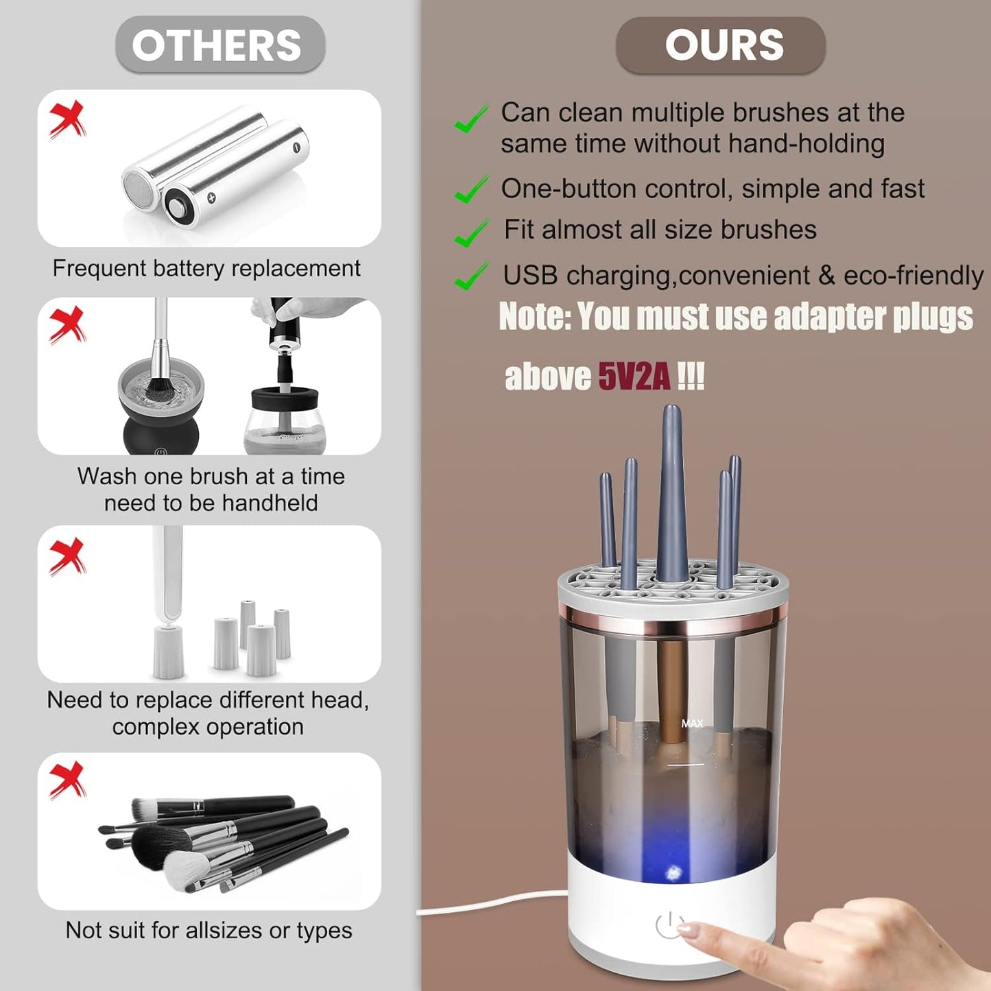 GlamSpin™ Electric Makeup Brush Cleaner & Washer