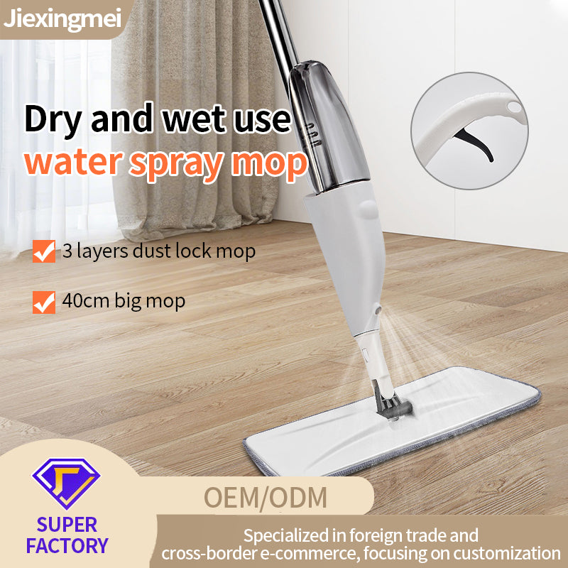 Multipurpose Wet & Dry Cleaning Mop with Refillable Water Bottle