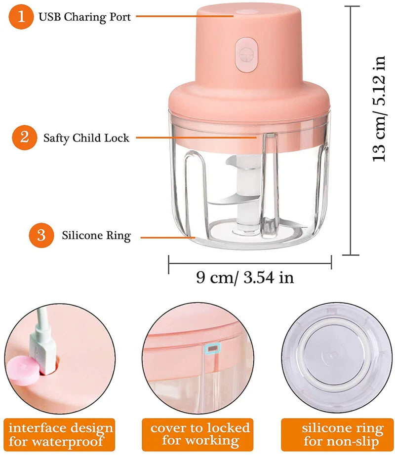 ChopEase™ Mini Manual Food Chopper & Vegetable Cutter
